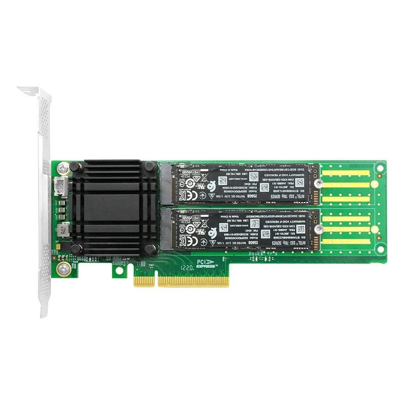 M.2 NVMe SSD expansion card PCIe3.0 X8X16 expansion 2 ports 4 ports M2 PLX8747 22110 transfer