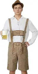 Set di quattro pezzi Oktoberfest Lederhosen Costume per uomo bavarese German Beer festival bretelle camicia cappello costumi Cosplay maschili