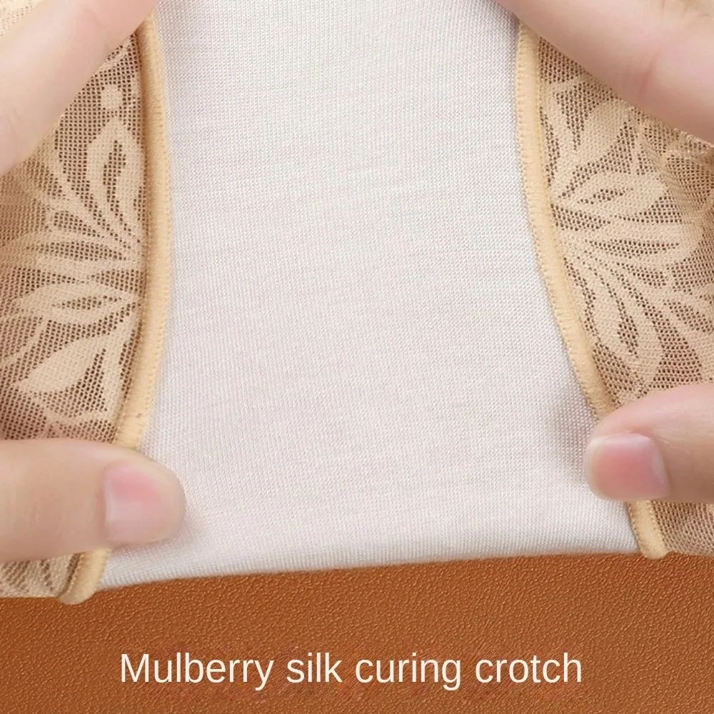 Lace Shapewear Panties Women Large Size Mulberry Silk Crotch Postpartum Body Shapers Tummy Control Underwear Belly Contracting