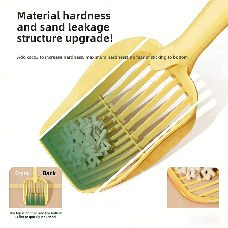 Ergonomic Cat Litter Scoop with Bag Holder, Large 35cm Durable Plastic Scoop for Easy Waste Cleaning - Image 3