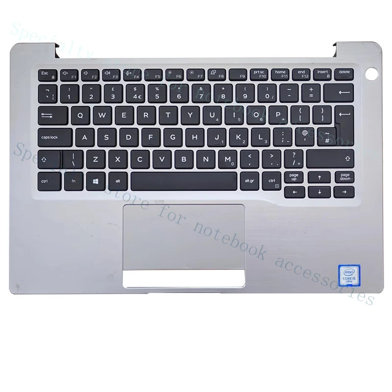 

A+ 0J0JR4 Серебристая подставка для рук (палмрест) с клавиатурой (UK) для DELL Latitude 7300 E7300