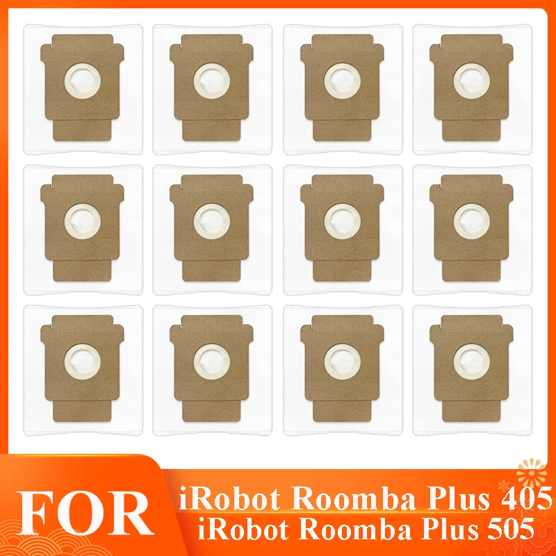 Bolsa de polvo apta para iRobot Roomba 104 105 Plus 405 504 505, accesorios de bolsa de polvo de repuesto desechables de gran capacidad