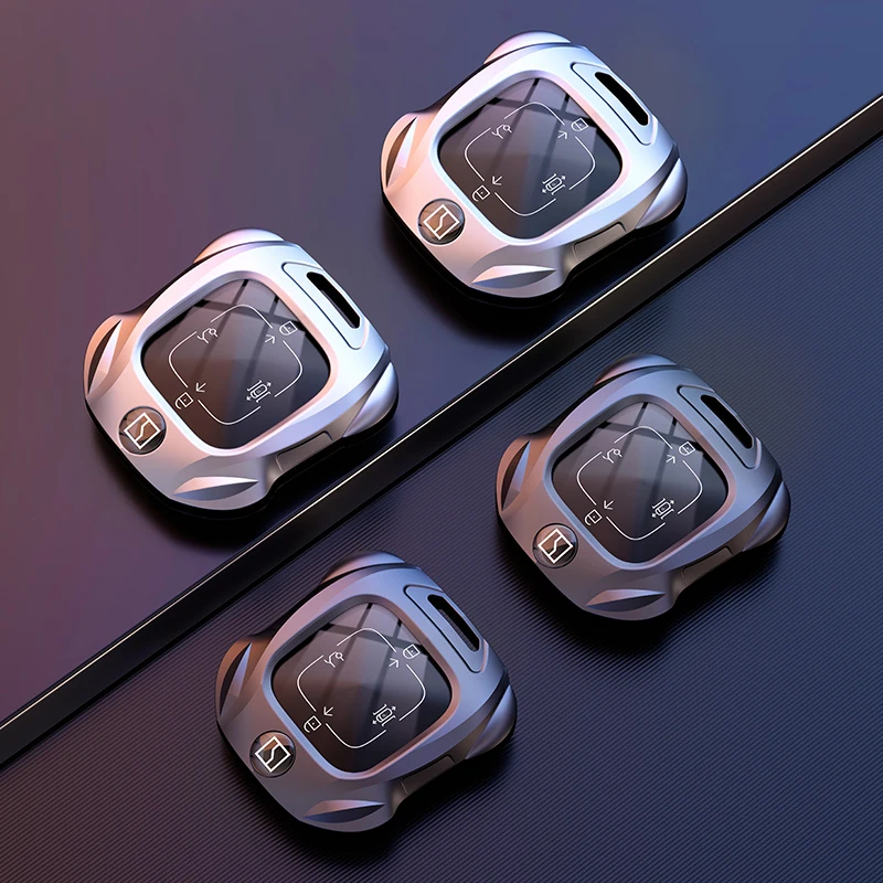 سبائك الزنك سيليكون حافظة مفاتيح السيارة ل Zeekr 7X 2025 المفاتيح غطاء للحماية عن بعد حقيبة قذيفة الإسكان حامل فوب الملحقات