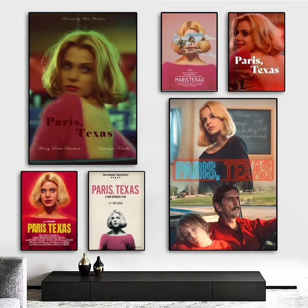 1pc Classic Road Movie Paris Texas Poster Sticker Print Waterproof Wall Art For Living Room Bedroom Home Decor