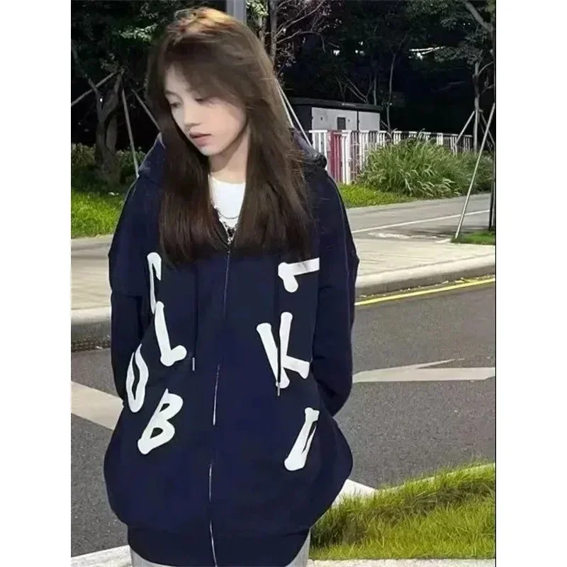 2024 New Harajuku Hoodie Women Kawaii Oversize Letter Graphic Sweatshirt Korean Fashion Y2k Streetwear Autumn Pullover Hoodies
