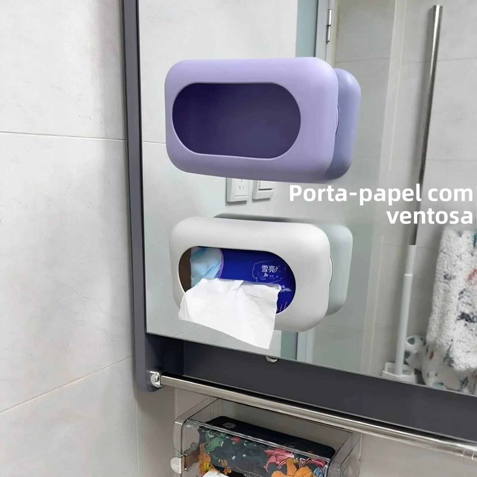 吸盤式壁掛けタオルホルダー-シリコン製キッチン-バスルーム-トイレットペーパーボックス-穴あけ不要収納ラック