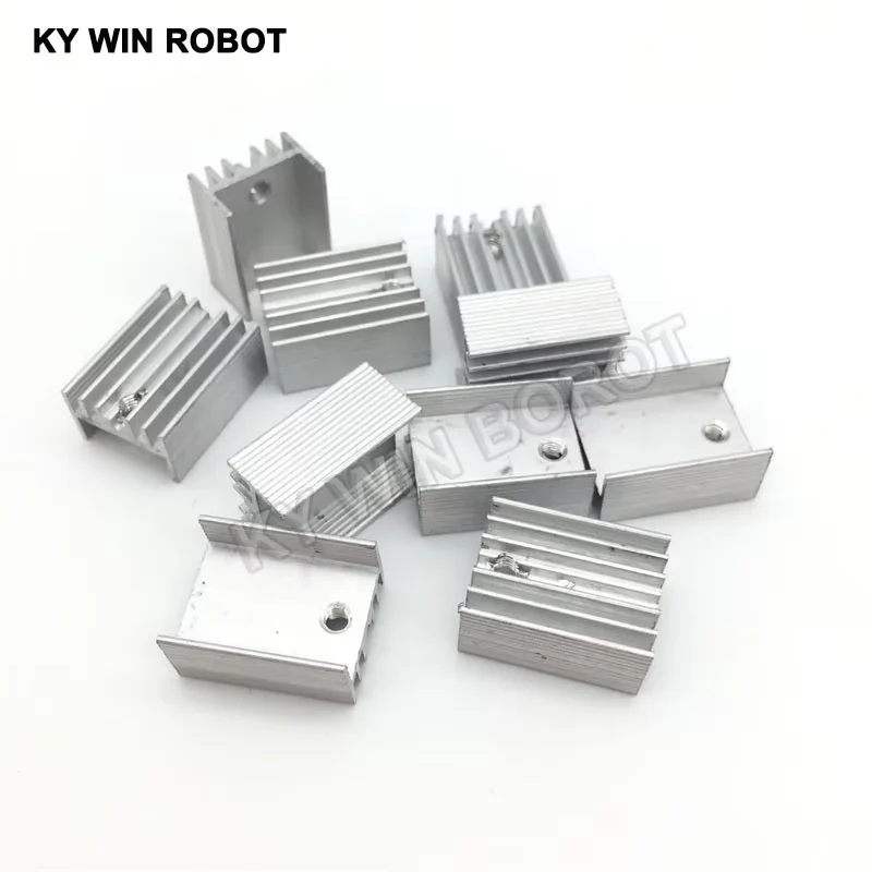 10 Stück Aluminium TO-220 Kühlkörper TO 220 Kühlkörper Transistor Kühler TO220 Kühler Kühlung 20*15*10MM