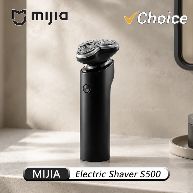 NEW MIJIA S500 Electric Shaver Triple Blade Wet/Dry Beard Trimmer with Floating Head - Precision Shave Electric Razor CN Version