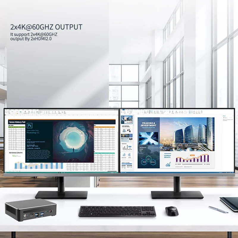 Thunderbolt 4 dual port new 12th generation I 5/I 7/i9 -12900 H mini host Computer High Performance Office Game Computer Mini PC