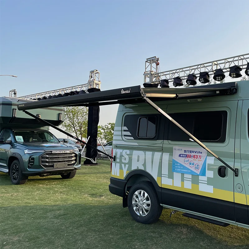 Awnlux W5500 RV Caravan Motorhome Awning With Led Light Strip For Camping