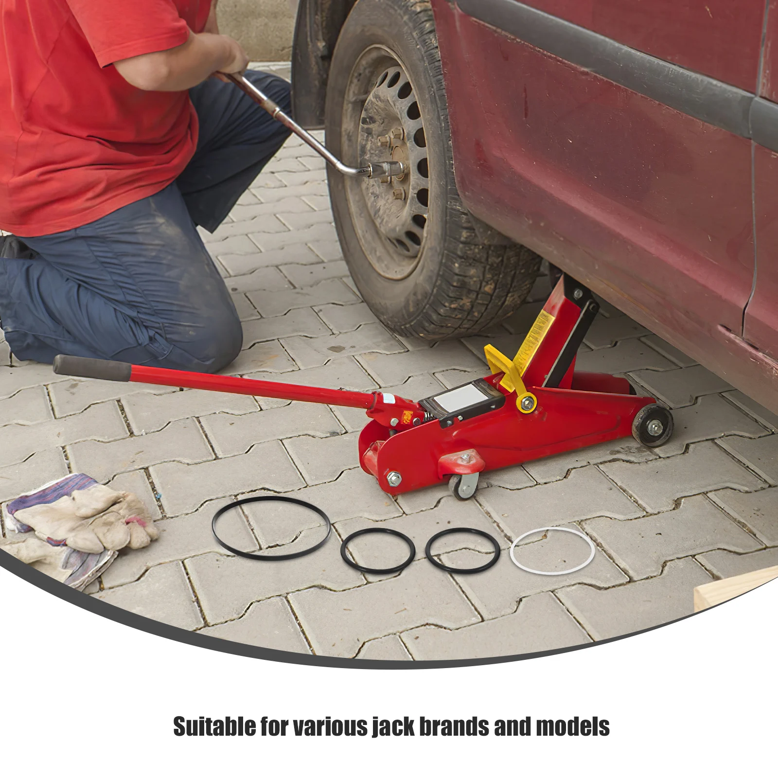 جاك طقم تصليح كرات الصلب مضخة النوى الغبار صمام أدوات السيارات أجزاء الإطارات الطابق ختم عدة اسطوانة أفقية #6