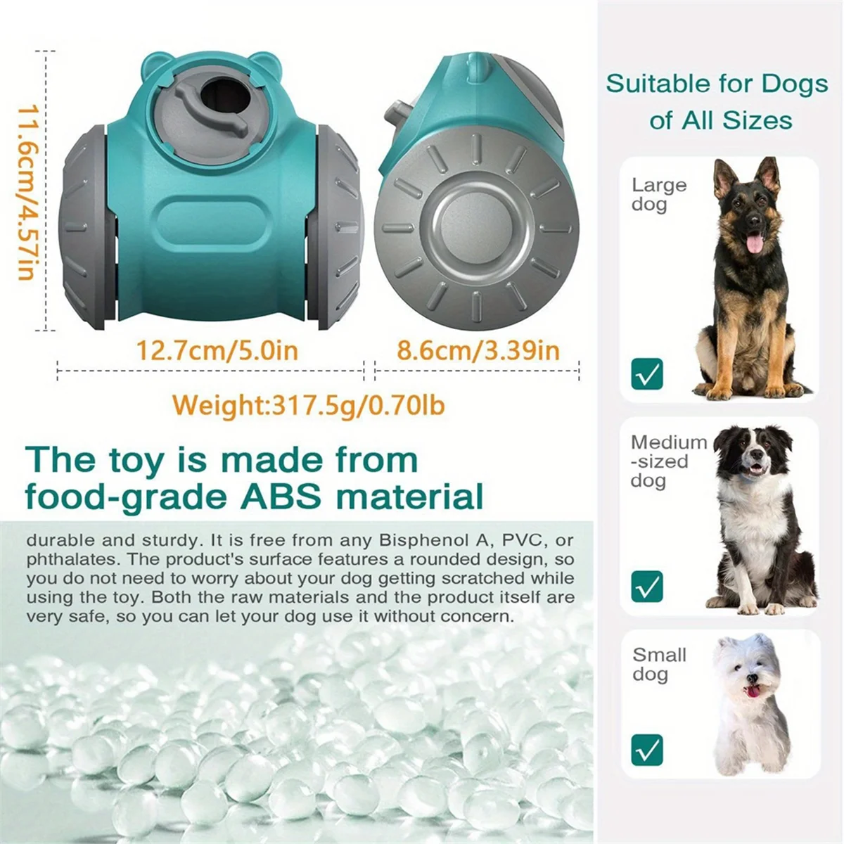 Dog Toy Slow Feeder Pet Food Dispenser for Dog Cats Interactive Game IQ Training Feeder Toy Pet Supplies Red