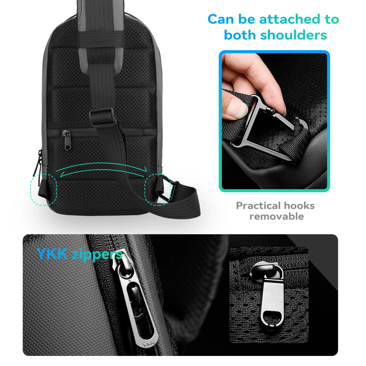 MarkRyden Torino: Multifunctional USB Port Adjustable Shoulder Strap Hidden Pockets Secure Sling Bag