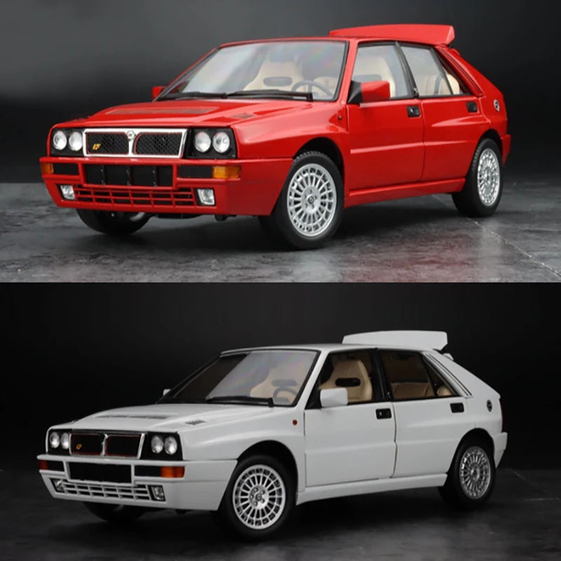 كيوشو 1:18 نموذج سيارة Lancia Delta HF EVO-2 مصنوع من خليط معدني أبيض