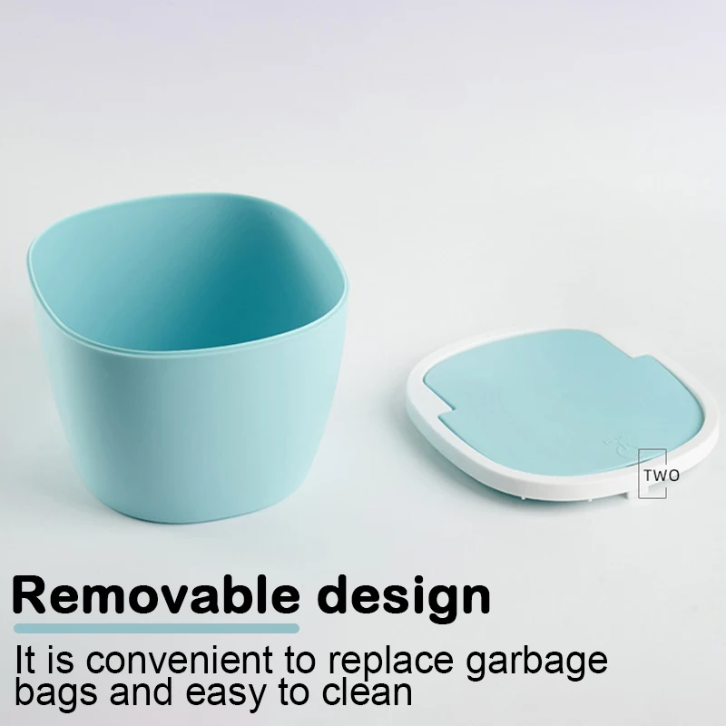 Mini Trash Can Desktop Trash Bin With Lid Small Tiny Countertop Garbage Bin For Office Home