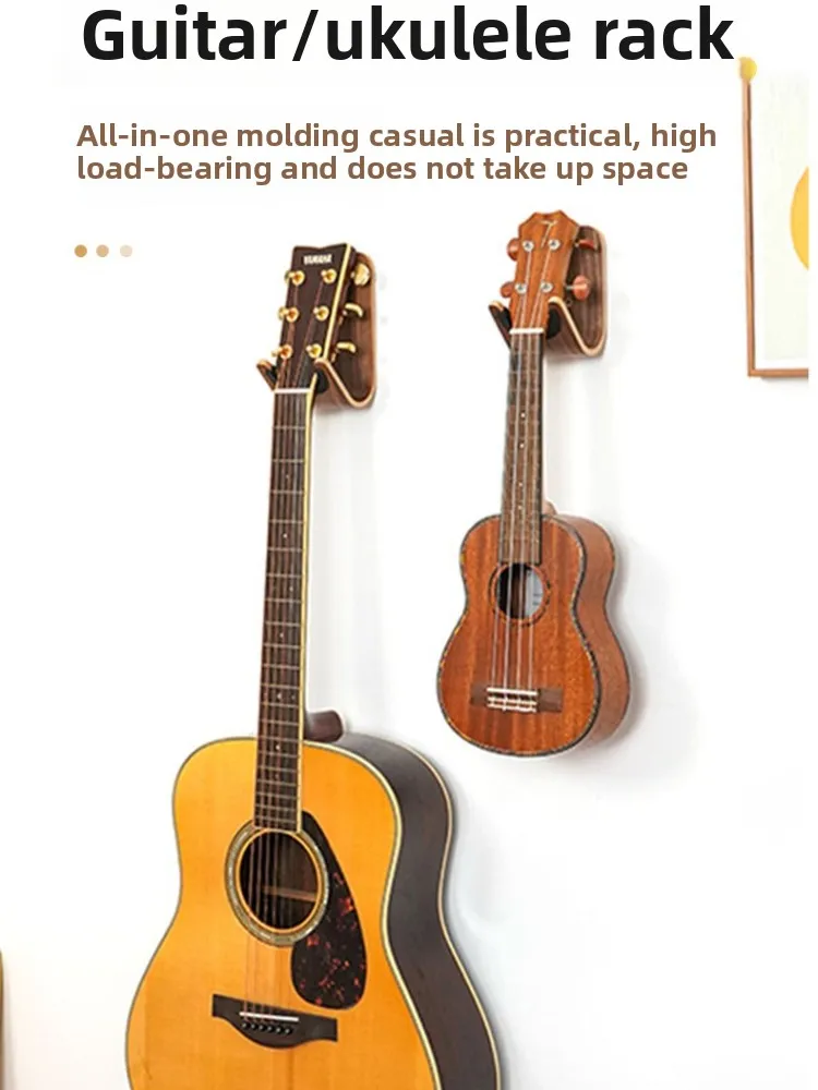 

Guitar Hook Wooden Wall Storage Parts for Violins Erhu Store Shockproof Creative Hanging Rack Musical Instruments Accessories