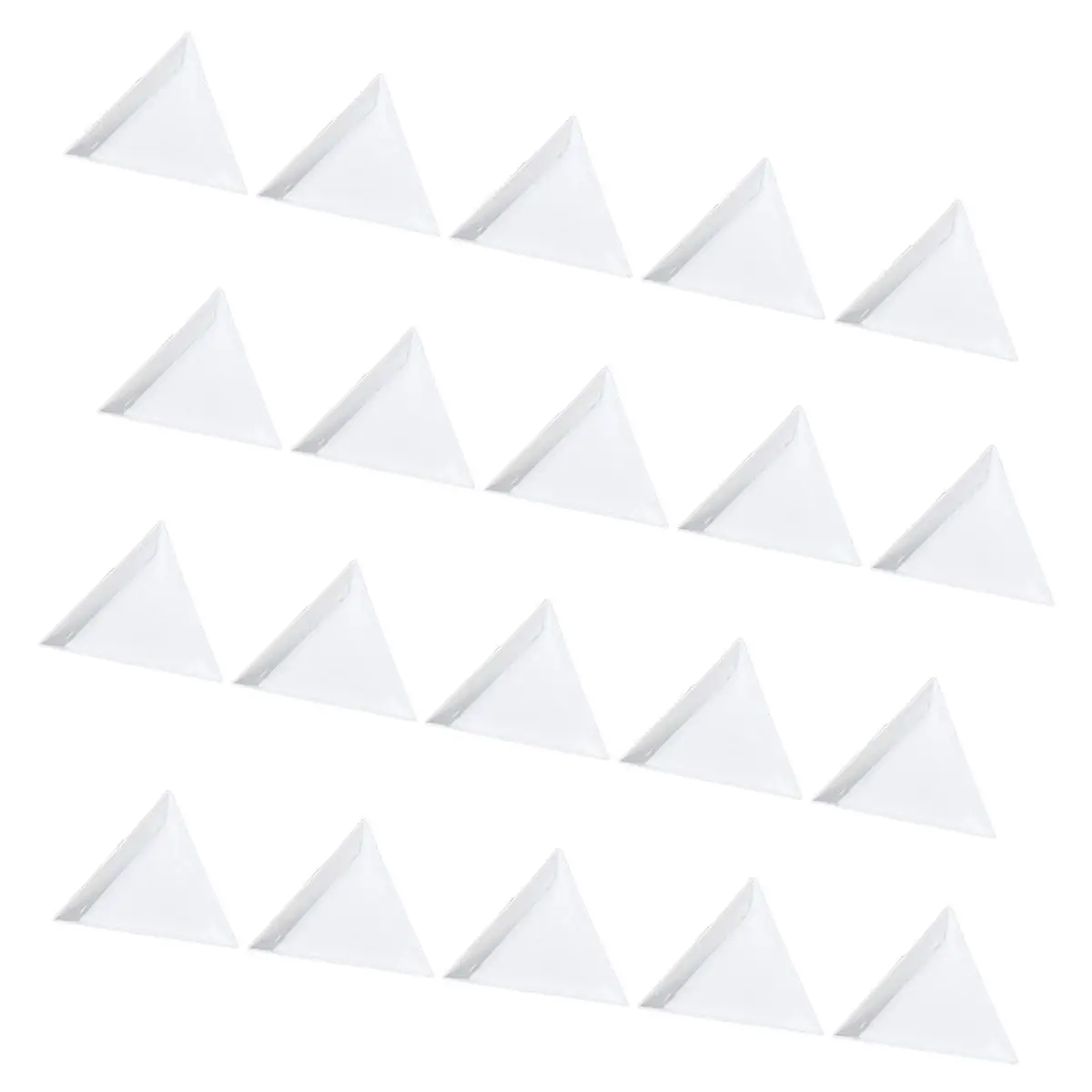 

20Pcs Plastic Triangular Jewelry Plates for Beads Rhinestones DIY Jewelry Tools Mixing Sorting Case Accessories