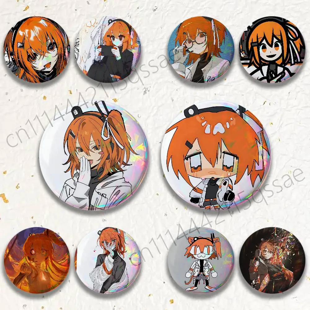 Digital virtual image Adachi Rei 25/32/44/58/75mm Badges Tinplate Soft Button Pin Brooch Metal Badge Custom  Hat Bag Lapel