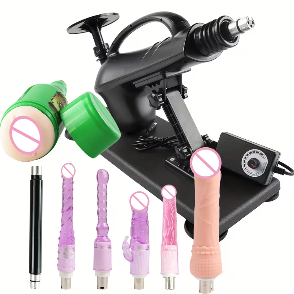 FREDORCH Portable Automatic Sex Machine with Big Dildo for Women Masturbation Pumping Gun for Couple Men Sex Toys
