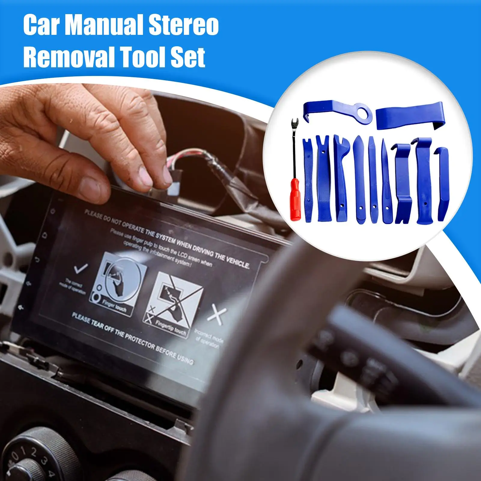 

Инструмент для снятия обшивки автомобиля, 12-компонентный инструмент для снятия обшивки дверной панели автомобиля, инструмент для снятия крепежа ключа, плоскогубцы, противоскользящие, эргономичные, авто