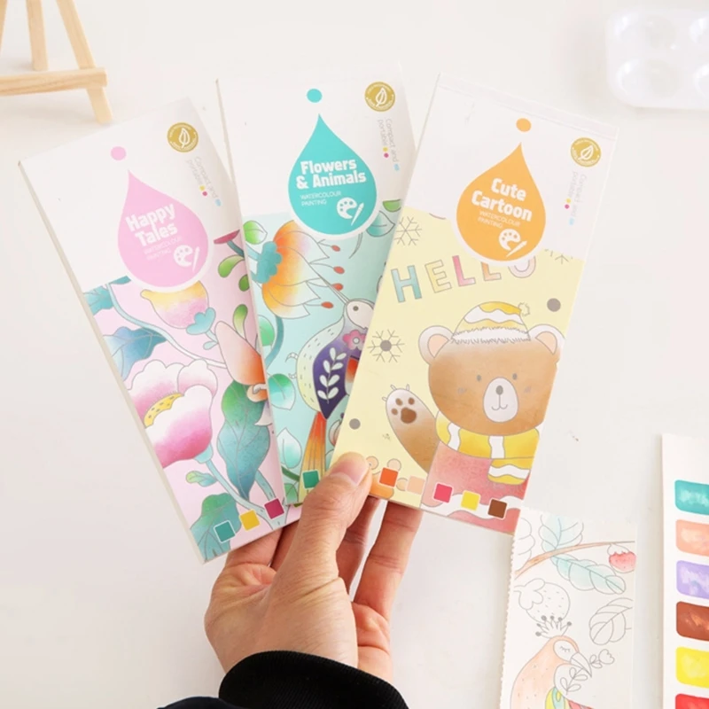 Set pittura per acquerello con libro ad acquerello