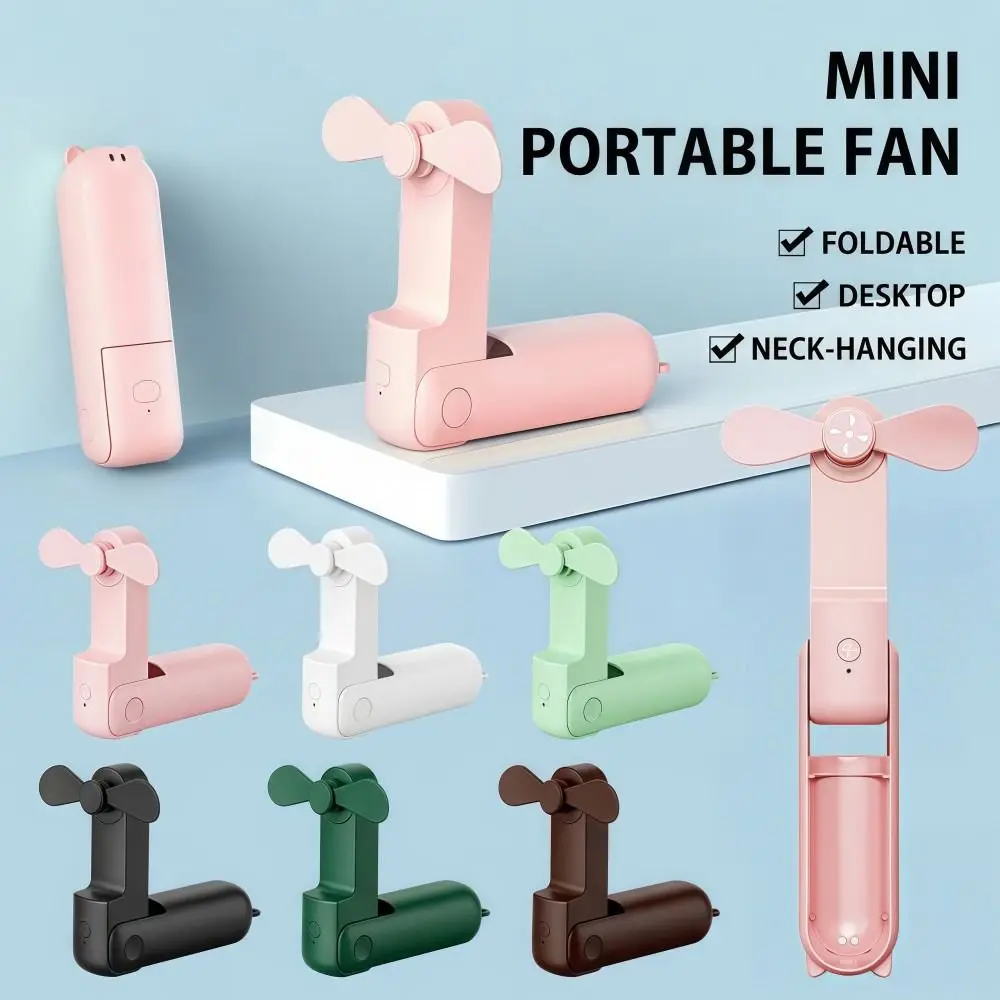 3 IN 1 Handheld Mini Fan USB Rechargeable 1200 MAh Folding Flashlight Fan 3 Gears Lightweight Pocket Silent Fan Summer Outdoor