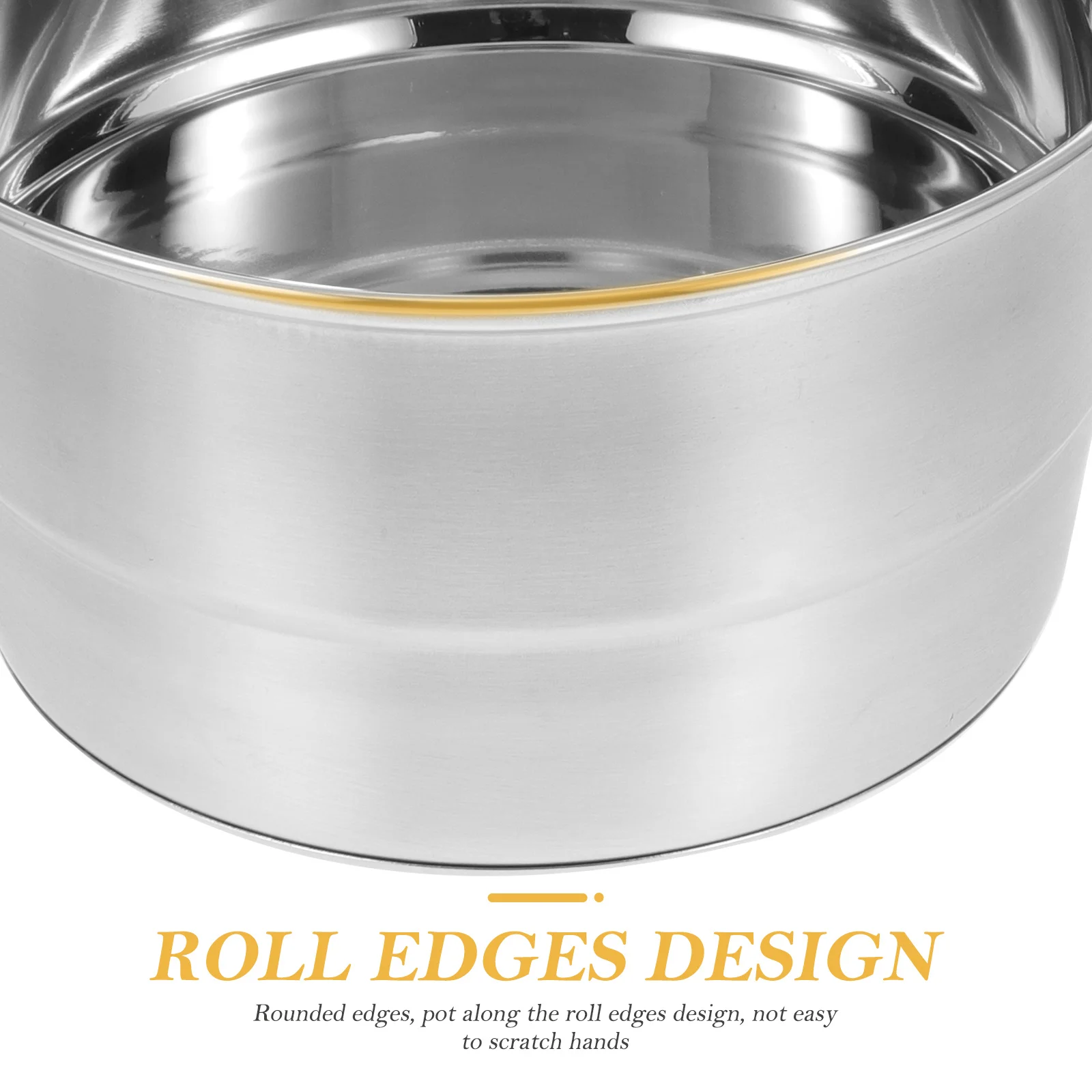 

1 set Stainless Steel Milk Pot 1.6L Nonslip Handle Heat Insulated For Food Soup Sauce Noodle Stew Steaming Cooking Pot