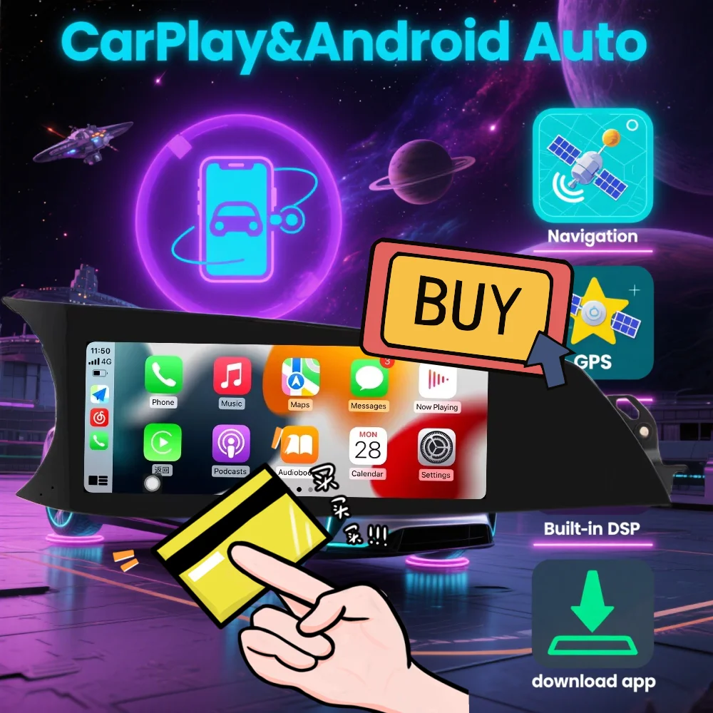 

Для Alfa Romeo Giulia 2017-2024 10,25 "сенсорный экран Android головное устройство беспроводной CarPlay DSP автомобильный GPS Navi мультимедийное стерео радио