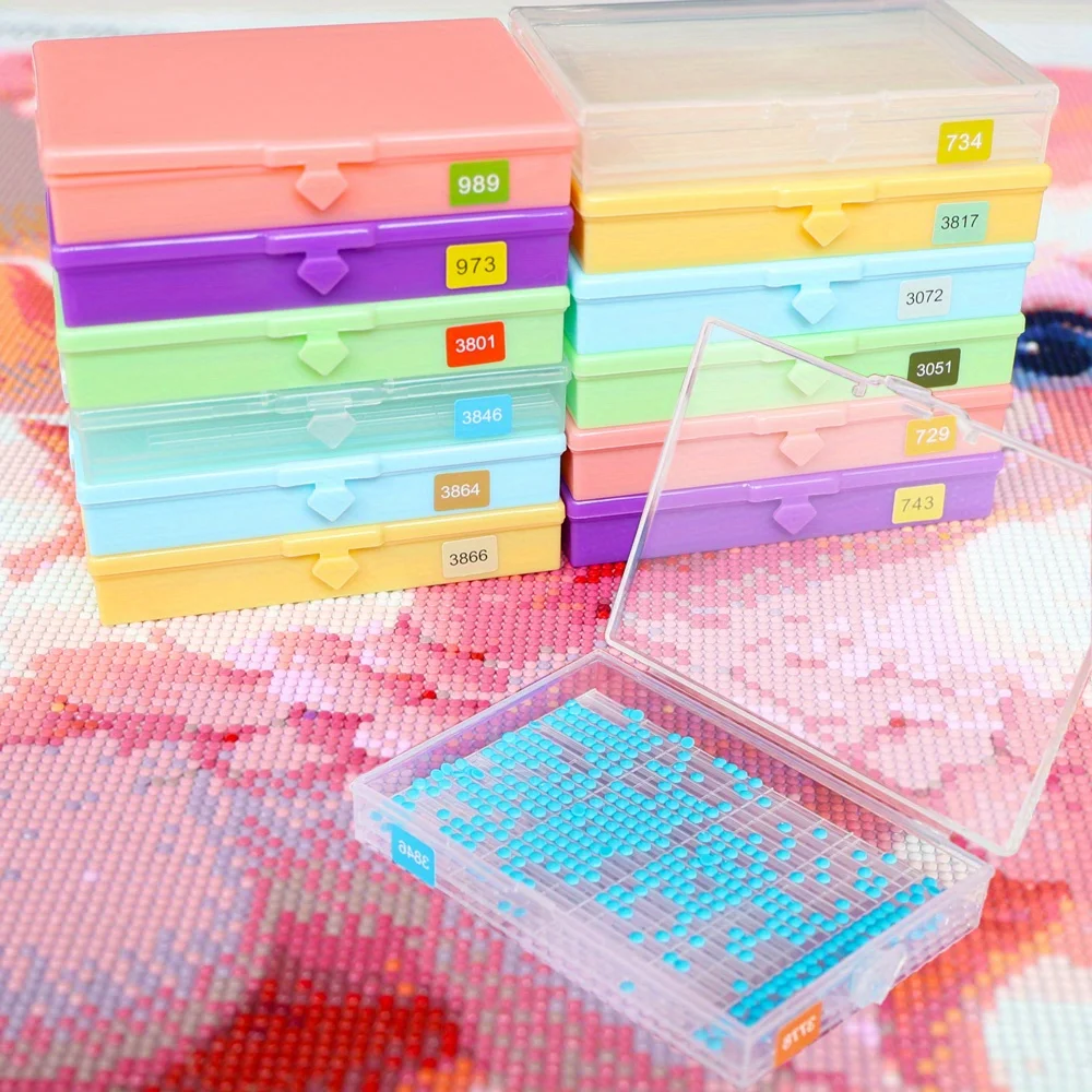 6pcs/set New 2 In1 Diamond Art Tray Storage Box, Diamond Painting Tools Accessies, Storage Box For DIY Crafts Accessies Beads