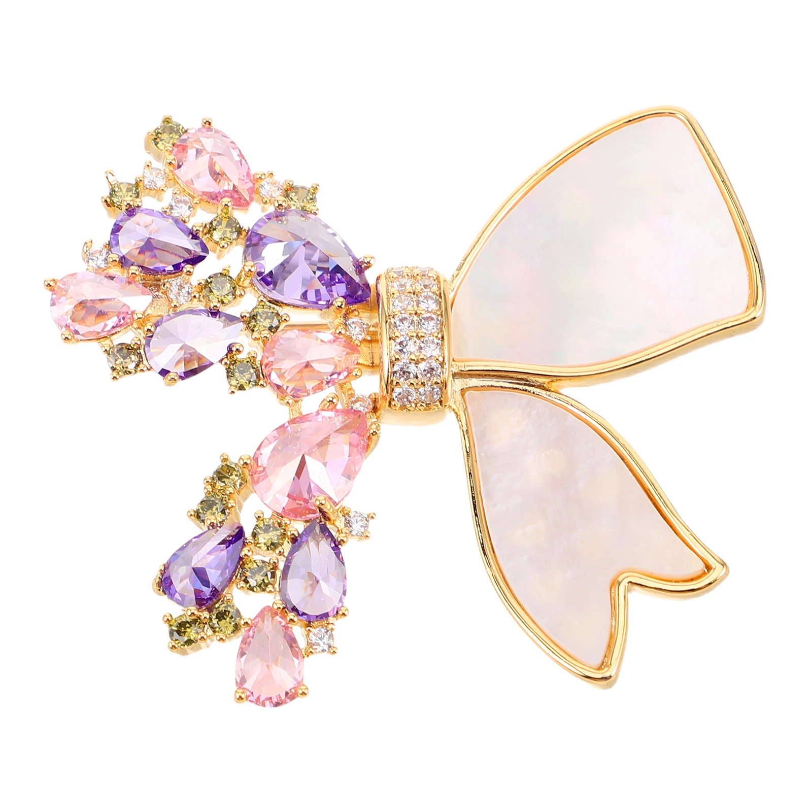

Crystal Brooch Beautiful Butterfly Pin Wild Suit Lapel Rhinestones Safety Jewelry