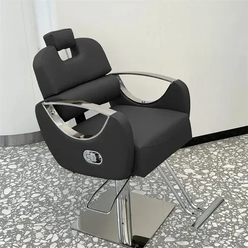 Bequeme Stylisten-Friseurstühle, Barbershop, rollender Metallstuhl, Waschtisch, professionelle Drehmöbel