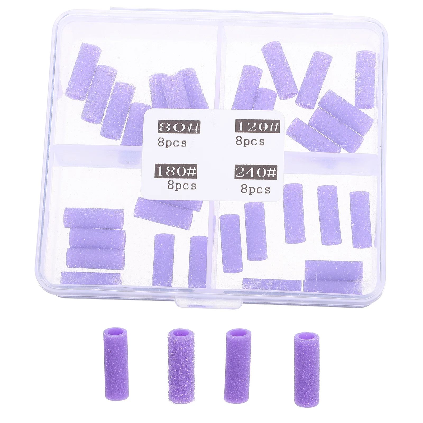 32개 미니 그라인딩 샌딩 밴드 네일 아트 폴리셔 키트 매니큐어 젤 제거용 휴대용 드릴 액세서리 미세 연마