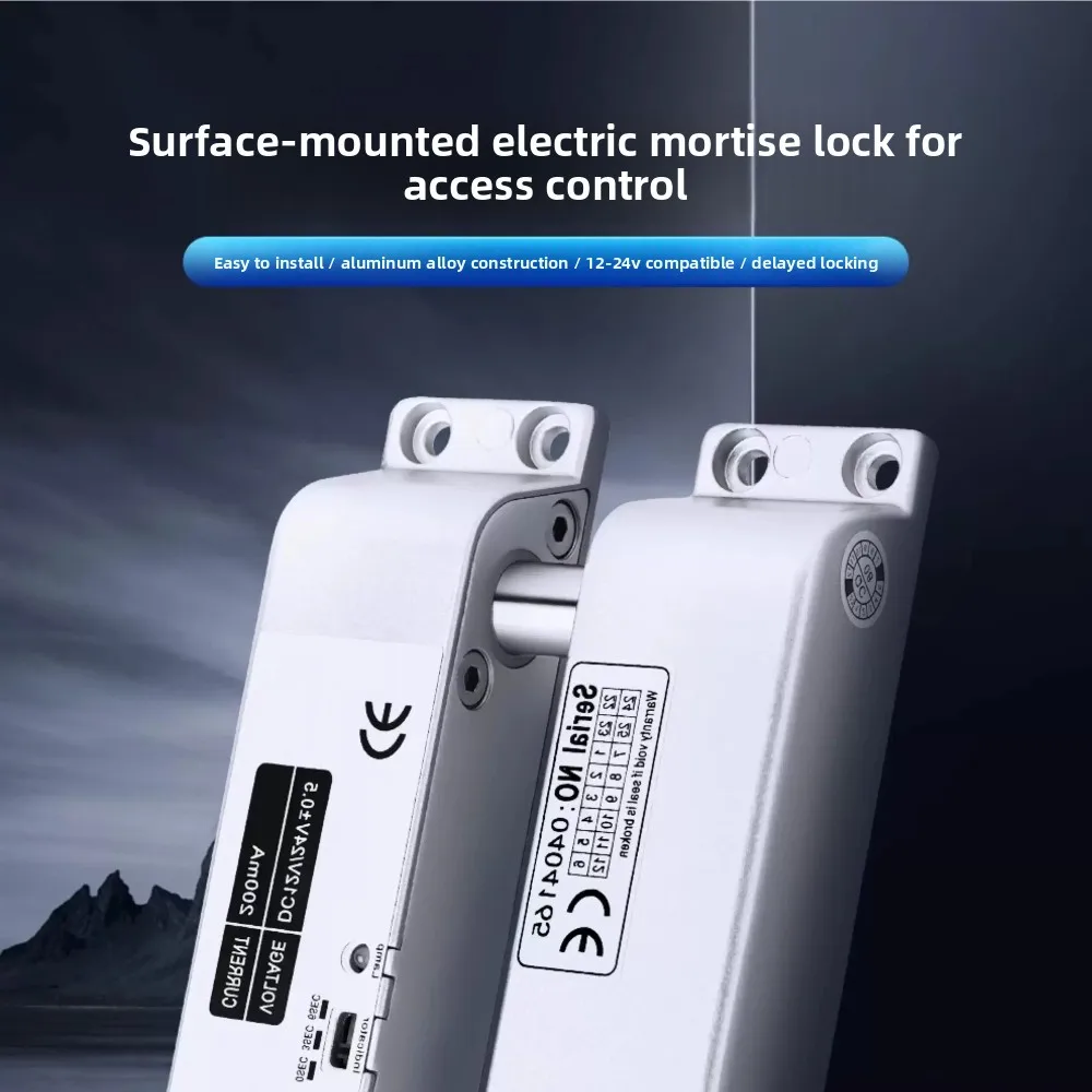 

KOB surface mounted electric plug-in lock door no lock 12/24V wooden door iron door access control system electromagnetic lock