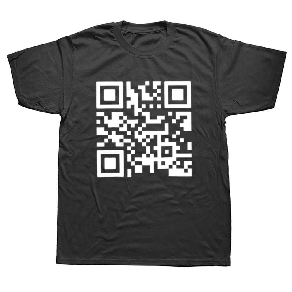 Funny F You QR Code T Shirt Funny Adult Humor Joke Weird Gift  Tee Tops 100% Cotton Soft Unisex O-neck Casual T-shirts EU Size