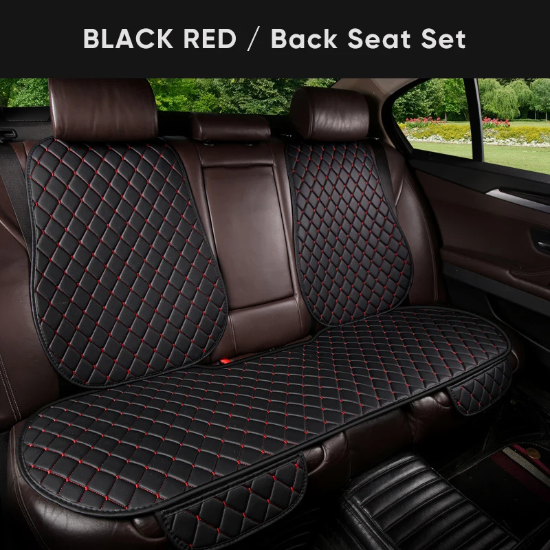 

Car Seat Cushion Full Set Seat Cushion Fit For Most Car Suv Truck Four Season Leather Seat Cover For Car Accessories Interior