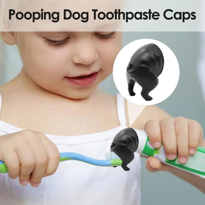 Dog Pooping Toothpaste Topper Universal Toothpaste Squeezer For Animal Lovers Gift Silicone Dog Butt Toothpaste Dispenser