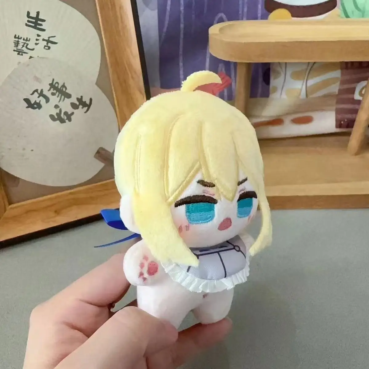 페이트 세이버 귀여운 피규어 플러시 인형 백팩 펜던트 남녀 공용 장난감 열쇠고리 선물