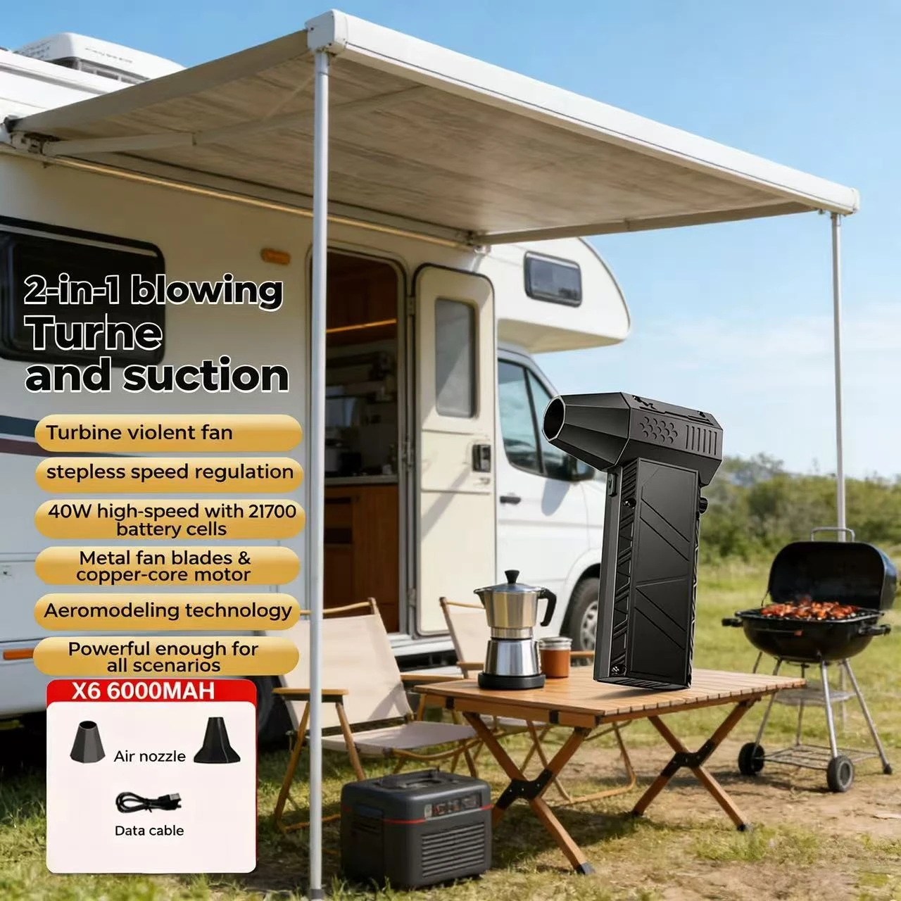 

880 000 об/мин X6 воздуходувка мощный пылесос быстрая зарядка сильный ветер бесщеточный жестокий вентилятор для чистки автомобиля/компьютера