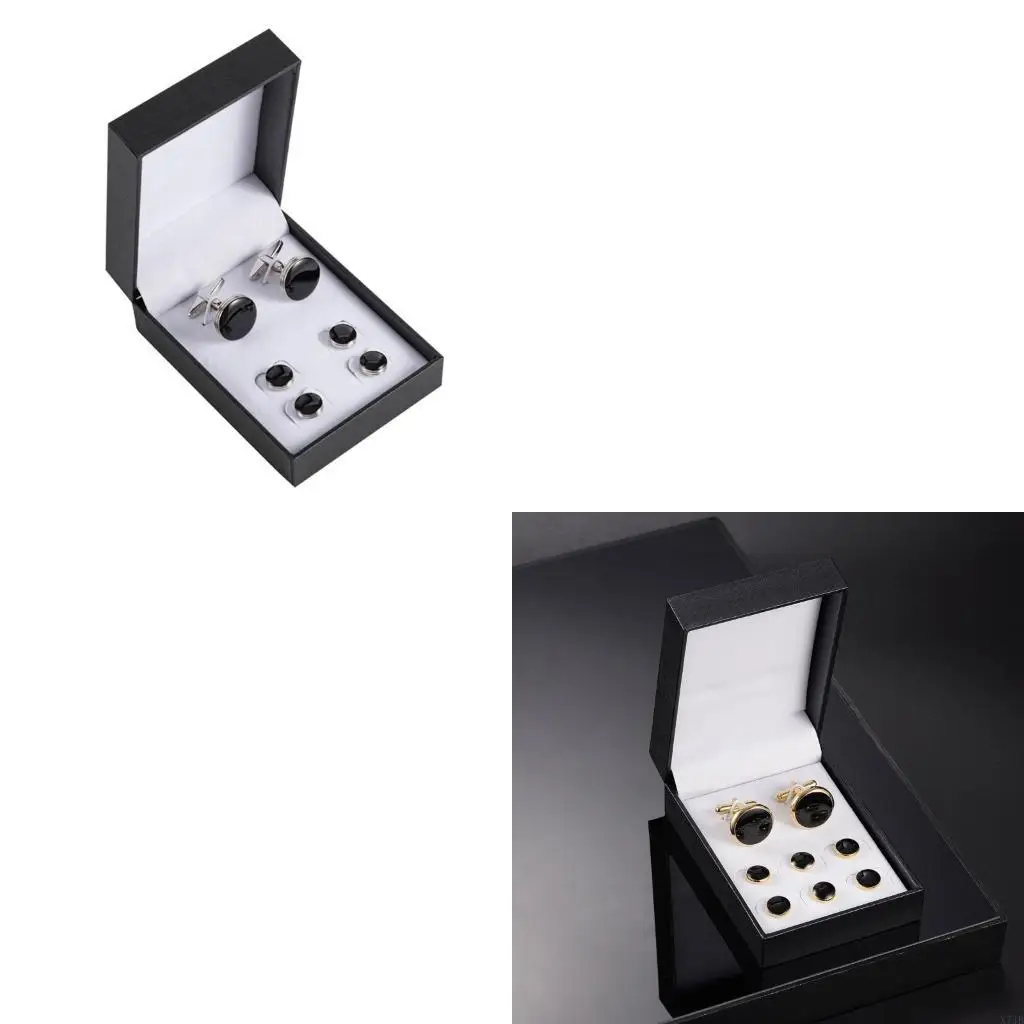 

Compact Plastic Cufflink Holder Case Jewelry Organiser Business Professional Use