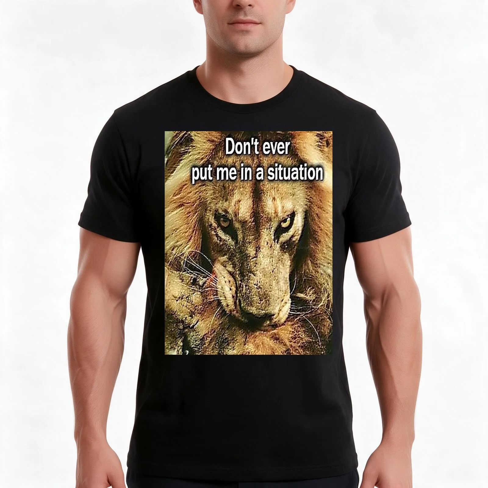 Don't ever put me in a situation - boomer meme - **BIG FUNNY** T-Shirt, Summer Casual Cotton Tee, Oversized Streetwear Tops