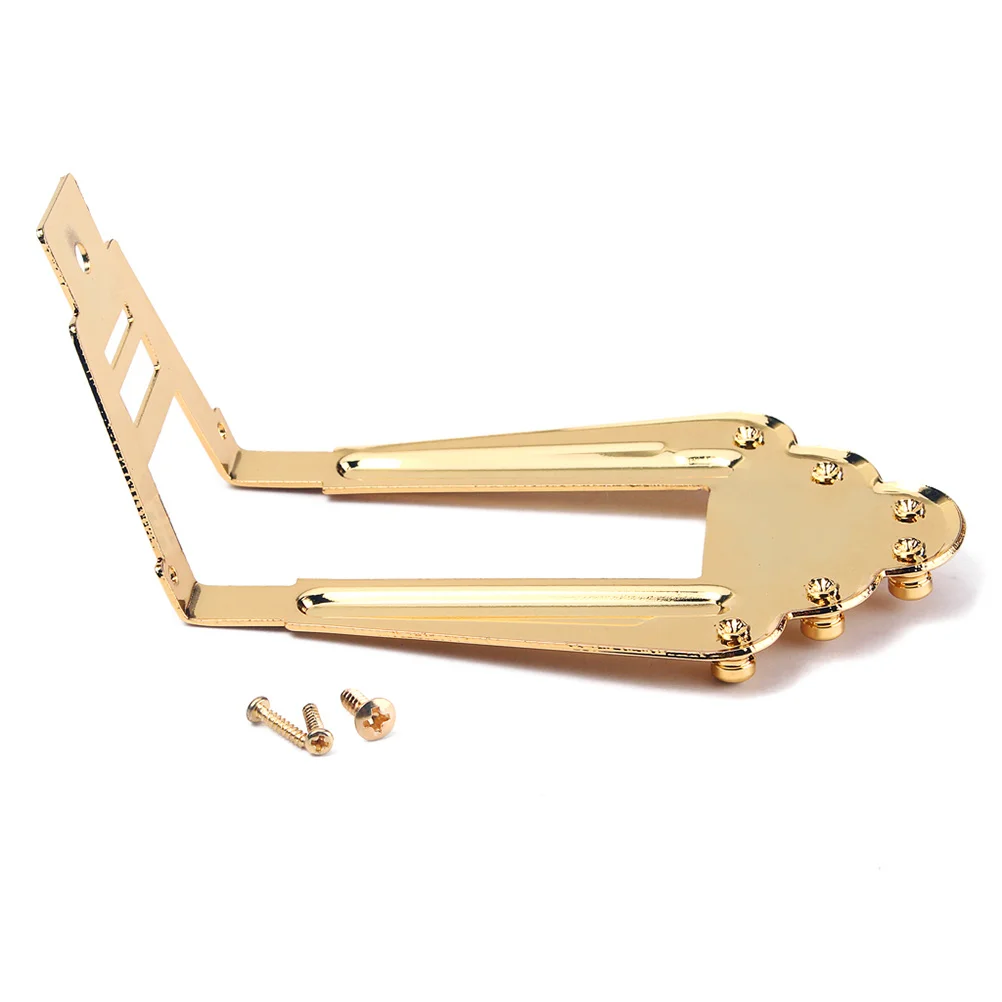 

Professional Ga413 Gold Vintage Guitar Bridge Tailpiece High Grade Material Sturdy Design Guitar Parts (Golden)