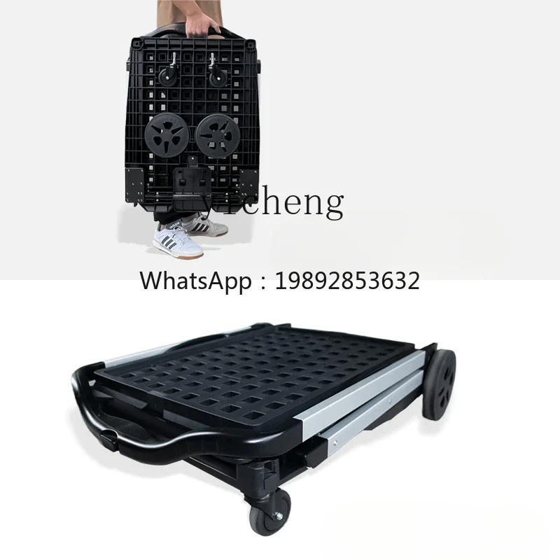TQH folding trolley household pull cargo handling small pull cart hand push flat