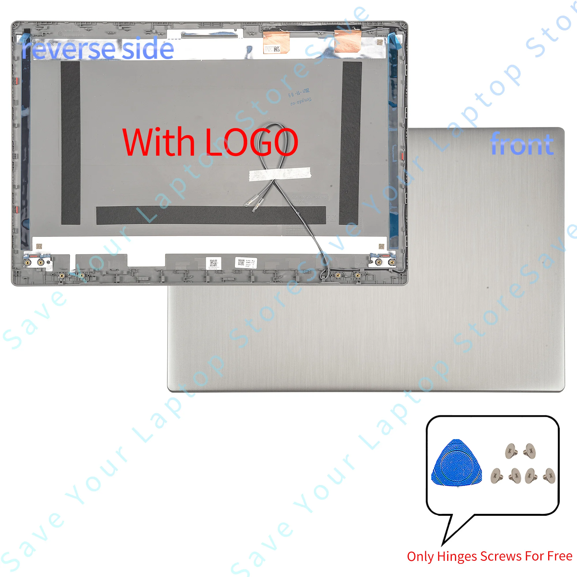 Imagem -02 - Capa Traseira Caixa Inferior Moldura Palmrest Prata Gs552 Ideapad 15ada05 15itl05 15are05 15iml05 15iil05 15igl05 Novo