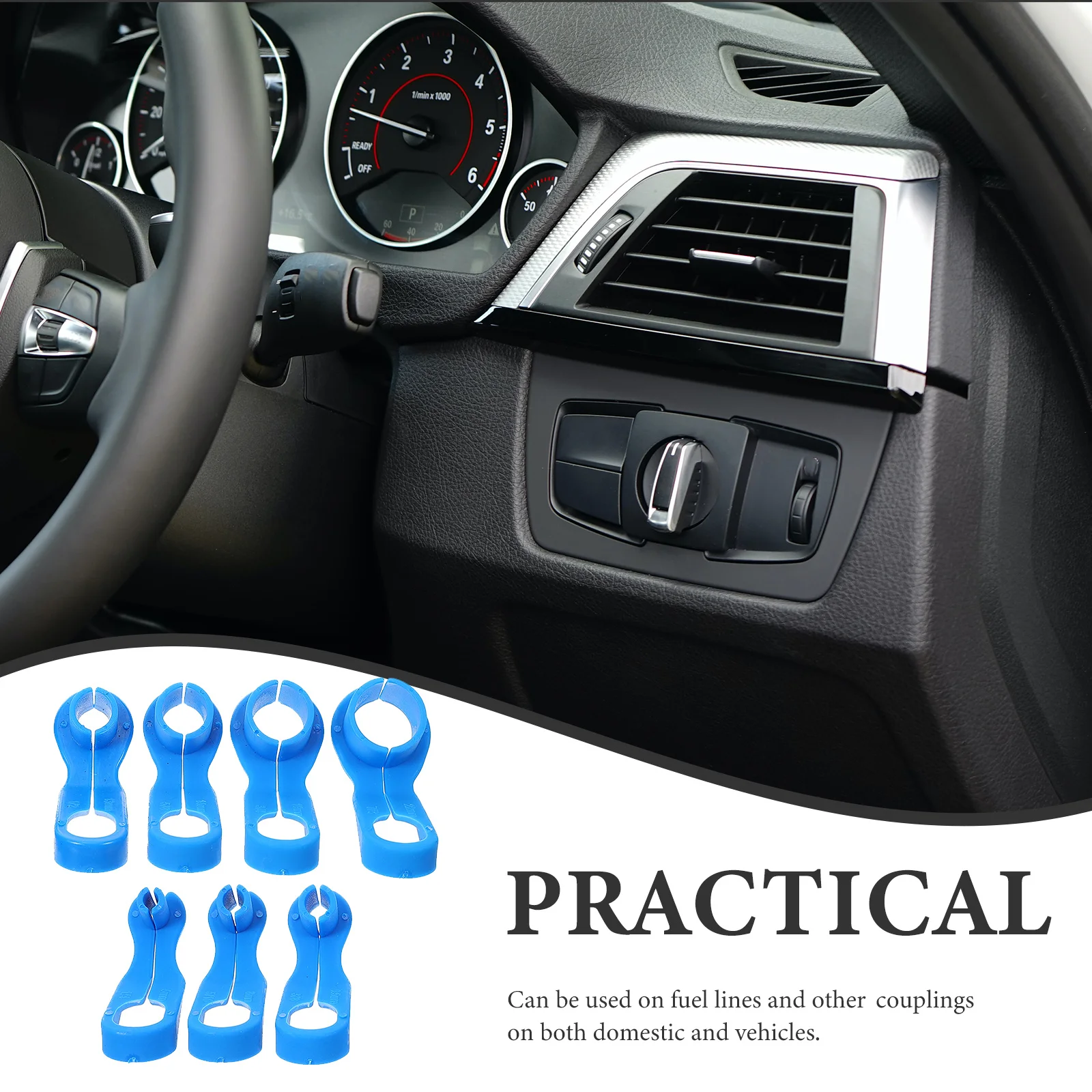 

7Pcs Automotive Fuel Line Removal Tool Set Nylon Durable Car Hand Tools for Heater Hose Air Conditioning Air Conditioning Tools