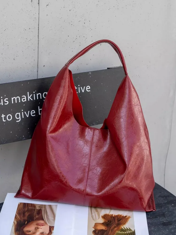 

New Office Women Casual Solid Color Genuine Leather Shoulder Bag Large Capacity Shopping Bags Totes Handbag Female Composite Bag