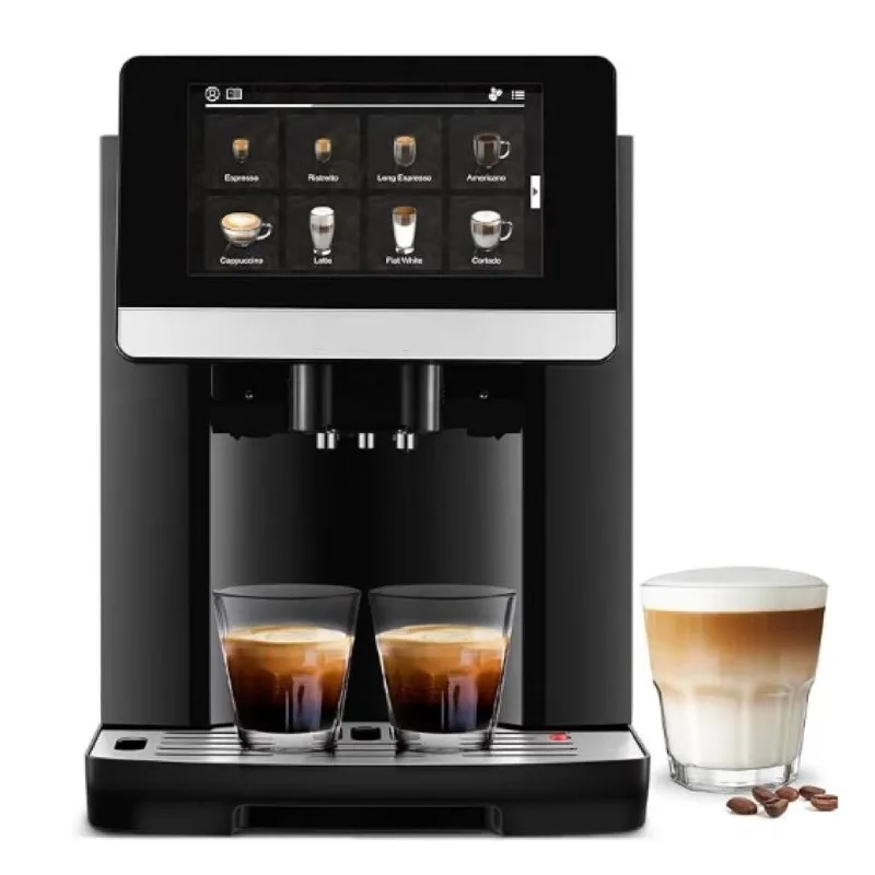 

Super Automatic Espresso Maker Machine with Grinder Auto Cleaning Milk Foam System for Latte Cappuccino Macchiato