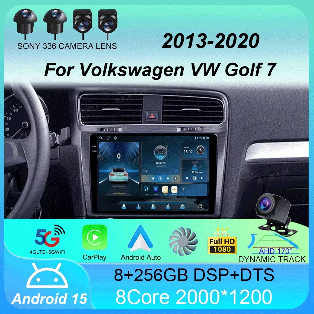 

Car Radio Android 15 For Volkswagen VW Golf 7 MK7 GTI 2013-2020 Carplay HD Multimedia Auto Qualcomm GPS Stereo Video Player 2din