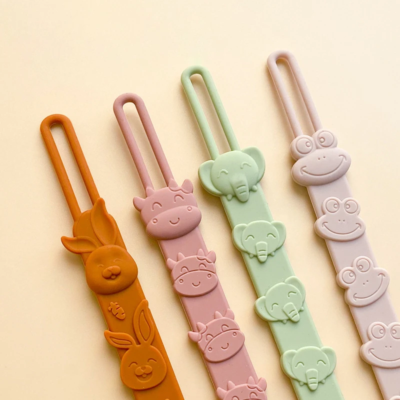 BPA Free Silicone Baby Pacifier Leashes Anti-lost Teether Toy Chain Stroller Dummy Holder Nipple Clip Newborn Pacifier Clip