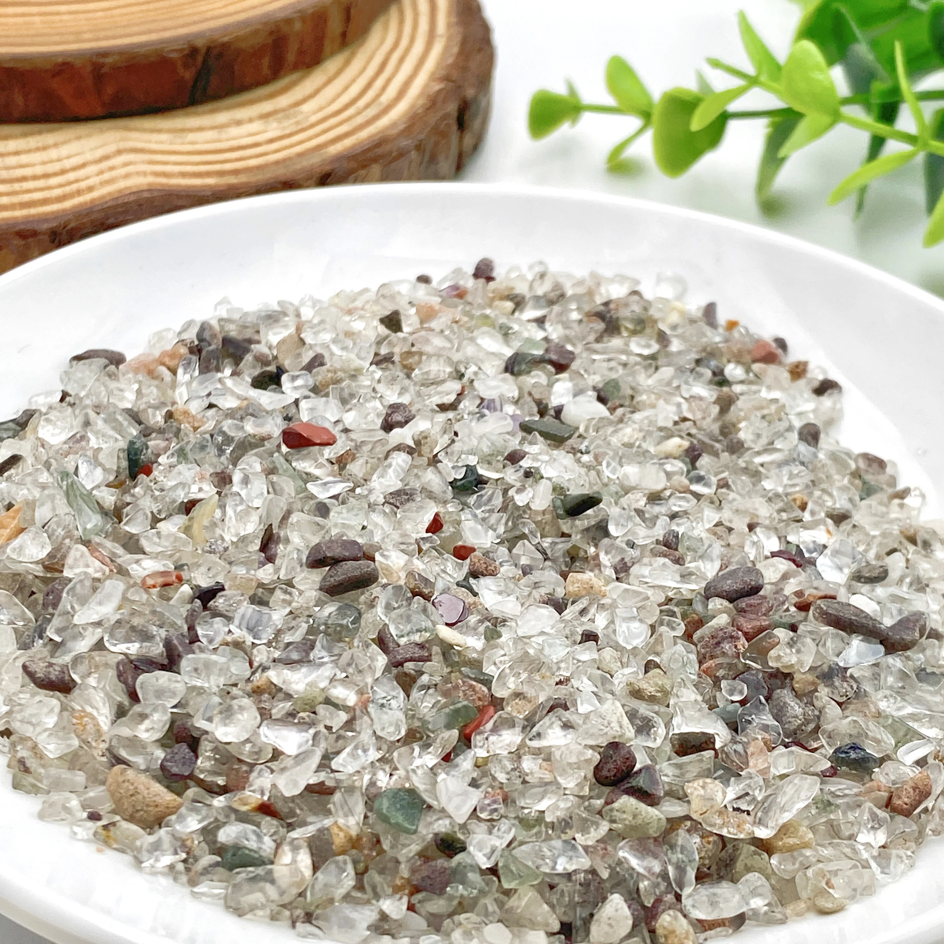 50 g/100 g/bolsa piedra Natural jardín cuarzo Material cristal grava piedra Chip mineral minerales Reiki espécimen piedras preciosas decoración de acuario