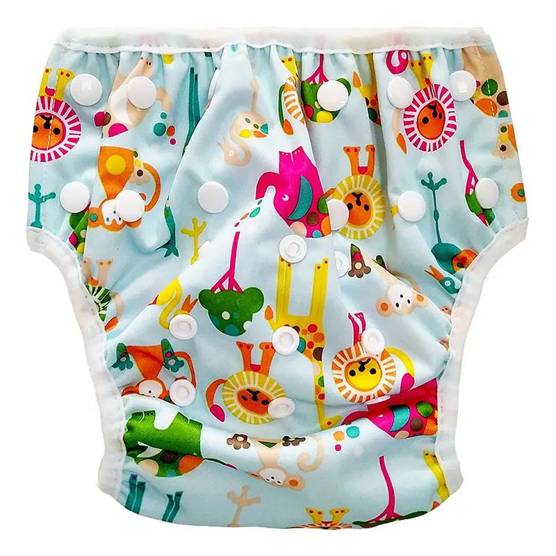 Pannolini da nuoto per bambini estivi adorabili pannolini da bagno riutilizzabili stampati completi neonato costume da bagno moda bambino tronchi